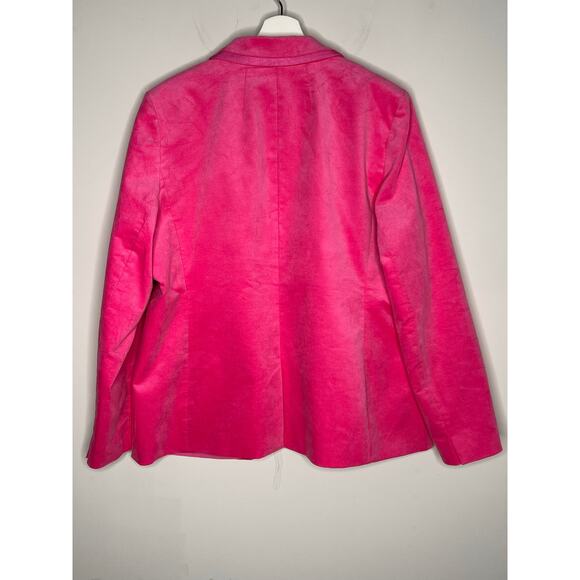 J. Crew Velvet Peak Lapel One-Button Blazer Brilliant Berry BU281 Women Size 16 - Picture 11 of 11